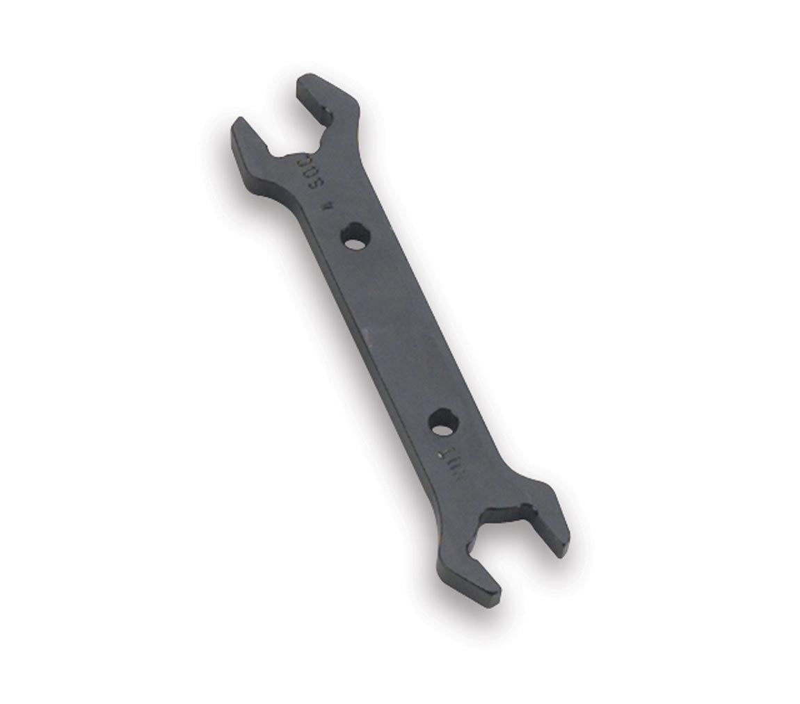 Double-Ended Hose End Wrench, Hex Size 11/16 x 5/8, 6 Nut-4 Socket, Black