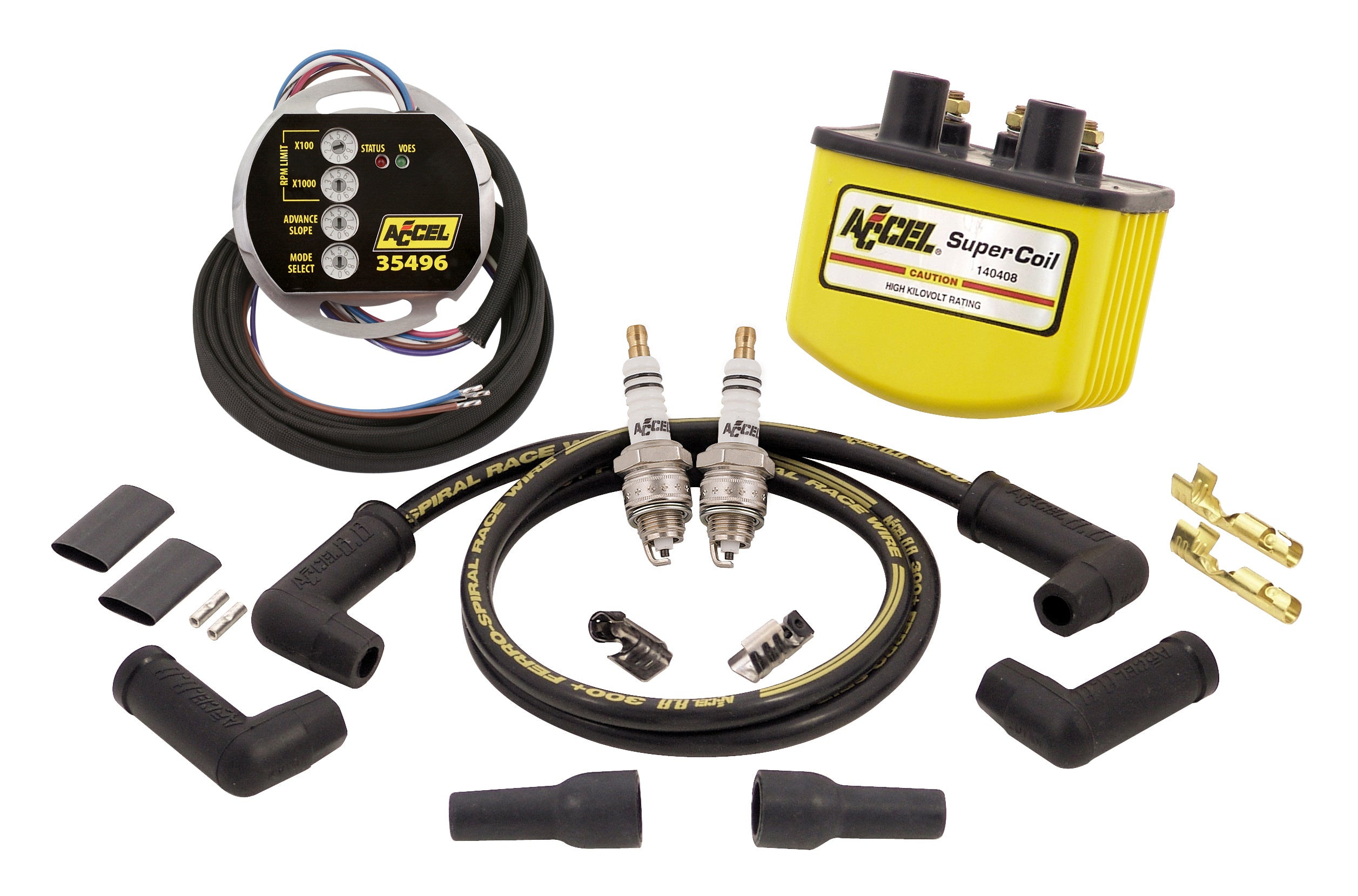 Ignition System, Single Fire, Ignition Module, Coil, Spark Plugs, Wires, Kit