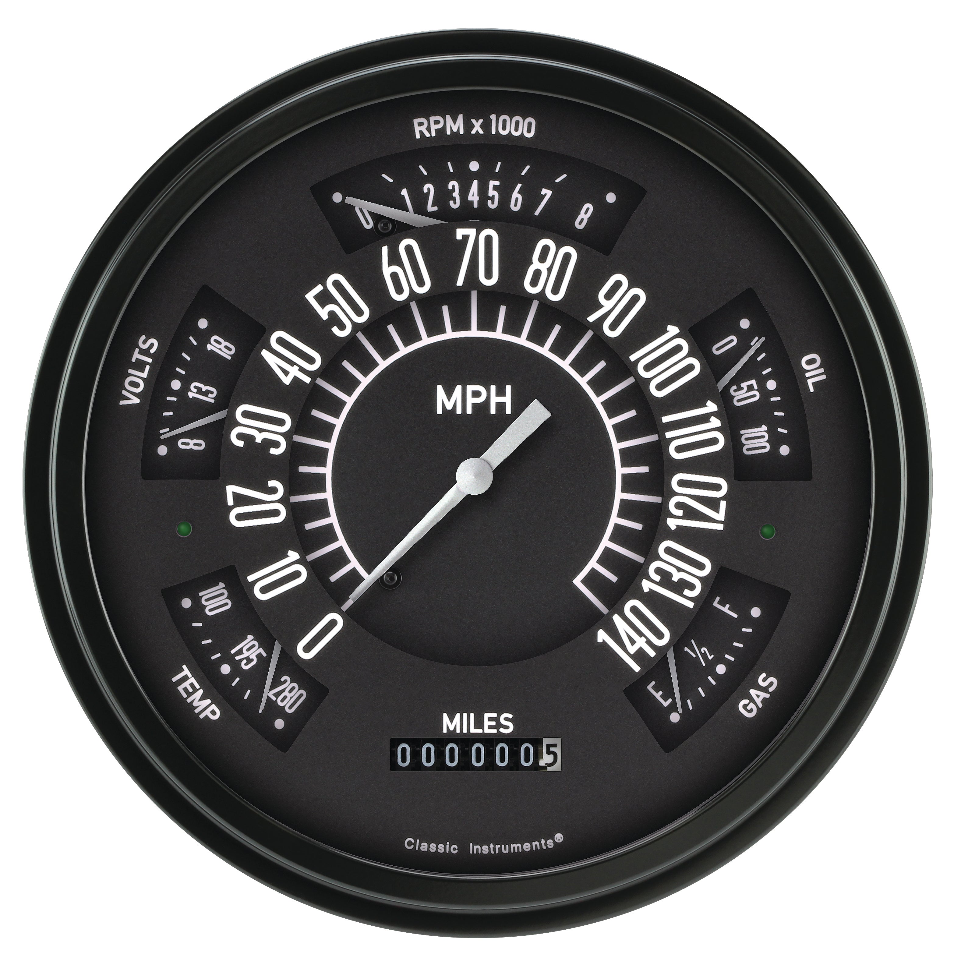 Classic Instruments FB66B The Black Package for 1966-1977 Ford Bronco Classic Instruments FB66B