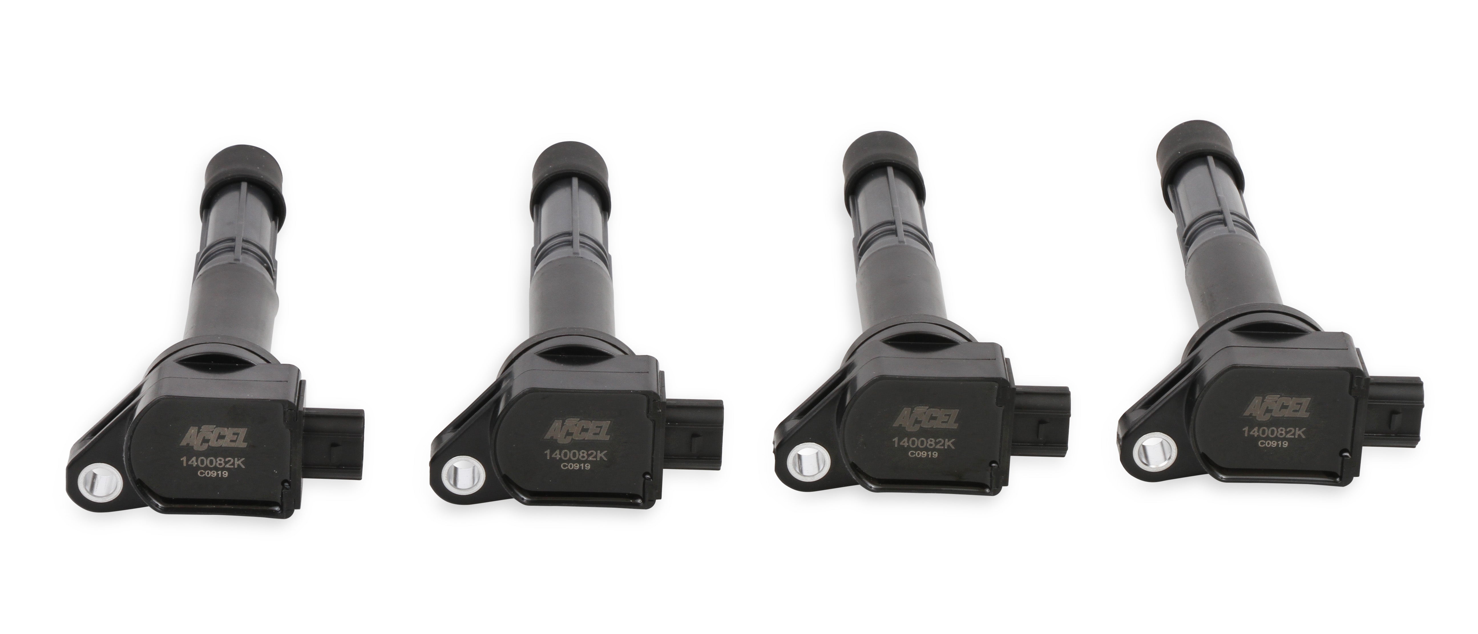 Accel Ignition Coil - 2008-2015 Honda and Acura 2.4L, 4-cylinder, Black, 4-Pack