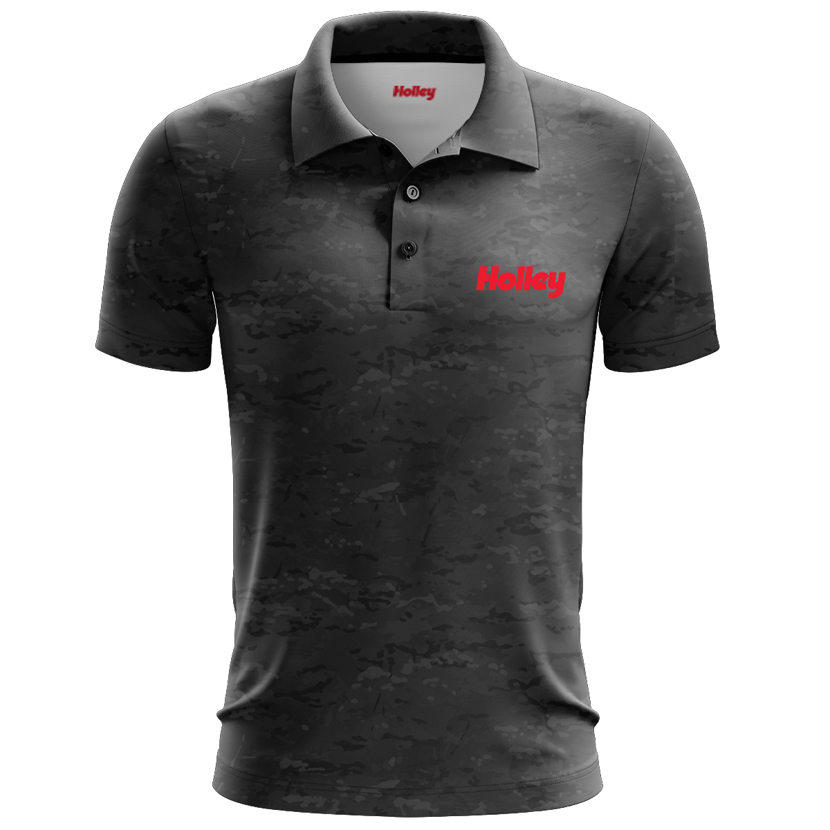 Black Camo - Large - Premium sublimated polyester polo