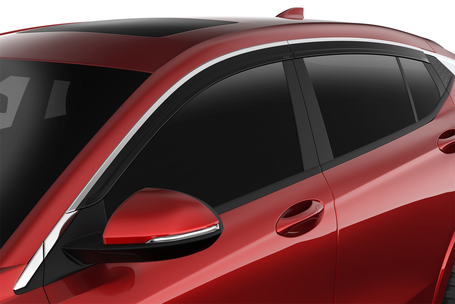 Husky Liners 2884064 Low Profile Ventvisor Deflector; Smoke with Chrome Trim; Outside Mount; 4 pc. Husky Liners 2884064