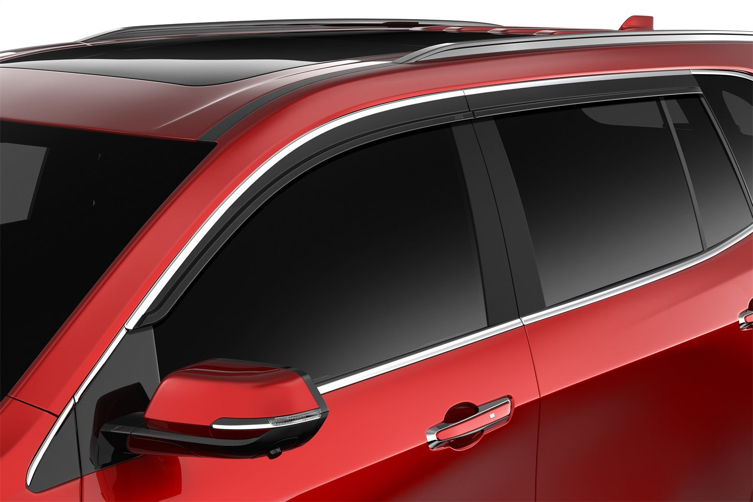 Husky Liners 2884066 Low Profile Ventvisor Deflector; Smoke with Chrome Trim; Outside Mount; 4 pc. Husky Liners 2884066