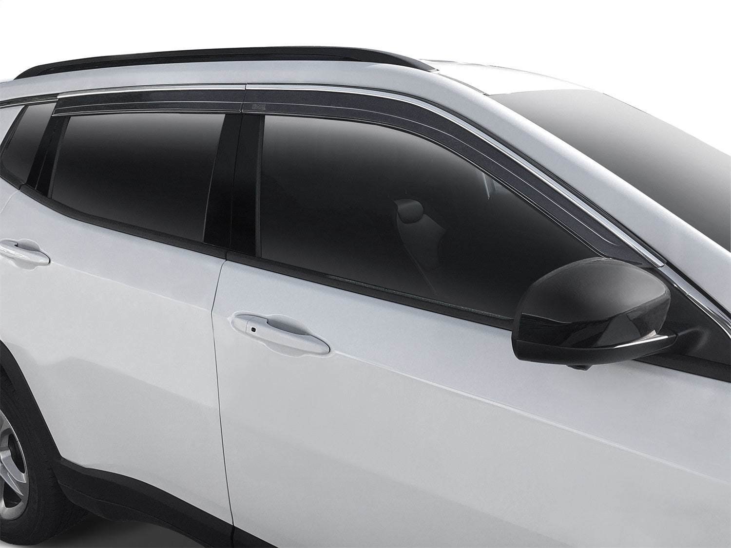 Husky Liners 2884042 Low Profile Ventvisor Deflector; Smoke with Chrome Trim; Outside Mount; 4 pc. Husky Liners 2884042