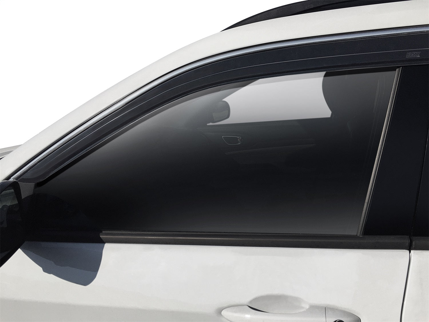 Husky Liners 2884077 Low Profile Ventvisor Deflector; Smoke with Chrome Trim; Outside Mount; 4 pc. Husky Liners 2884077
