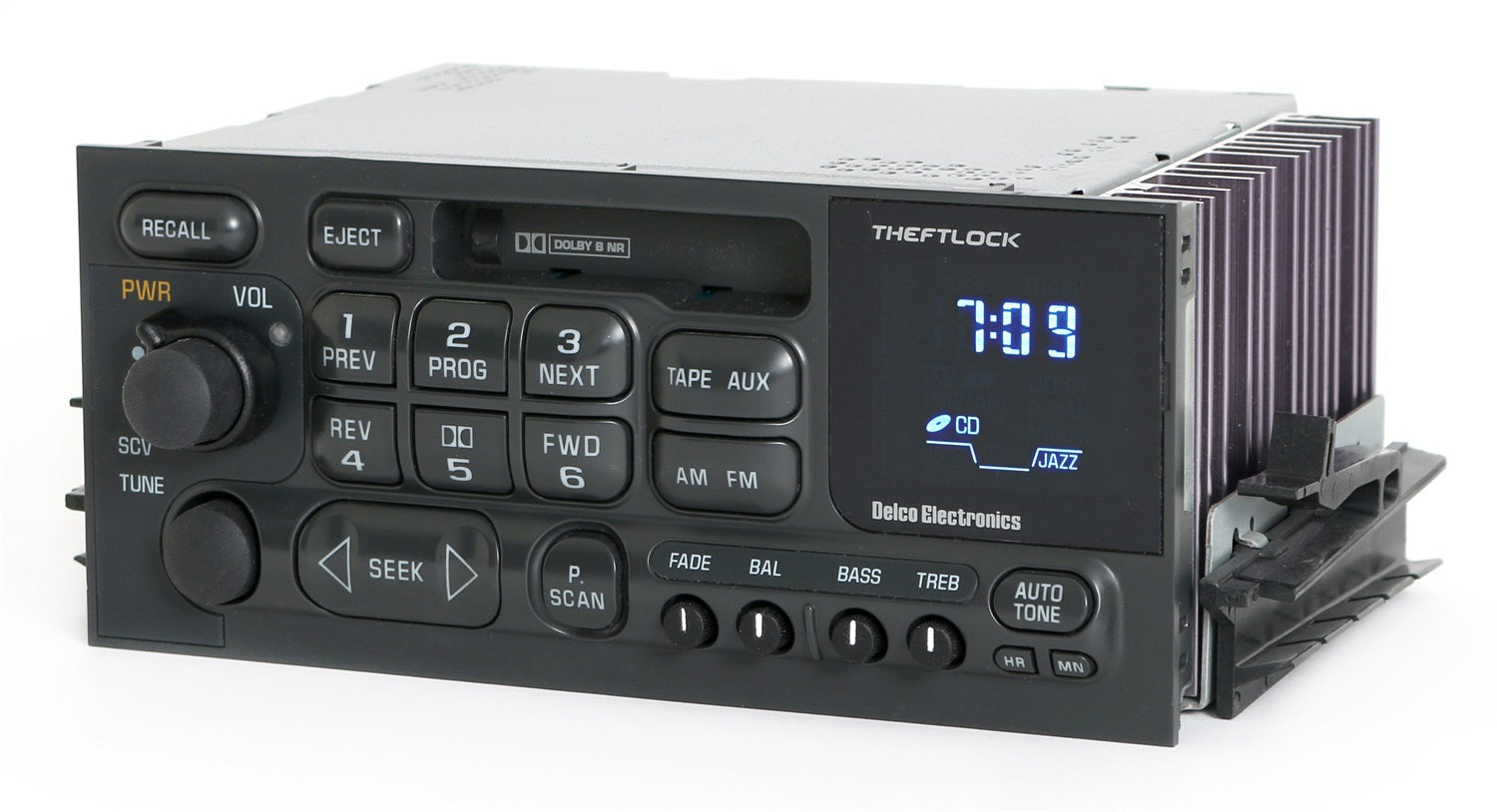 1 Factory Radio 638-01007C-NOA AM/FM Radio Cassette Player; Remanufactured; Black; OE Part Number: 09354155; 1 Factory Radio 638-01007C-NOA