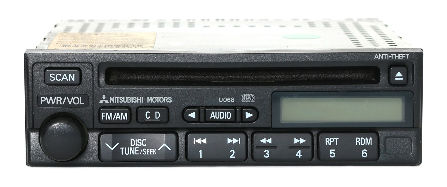 1 Factory Radio 638-57618B-NOA CD Player; Remanufactured; Black; Single Disc; OE Part Number: MR490089; 1 Factory Radio 638-57618B-NOA