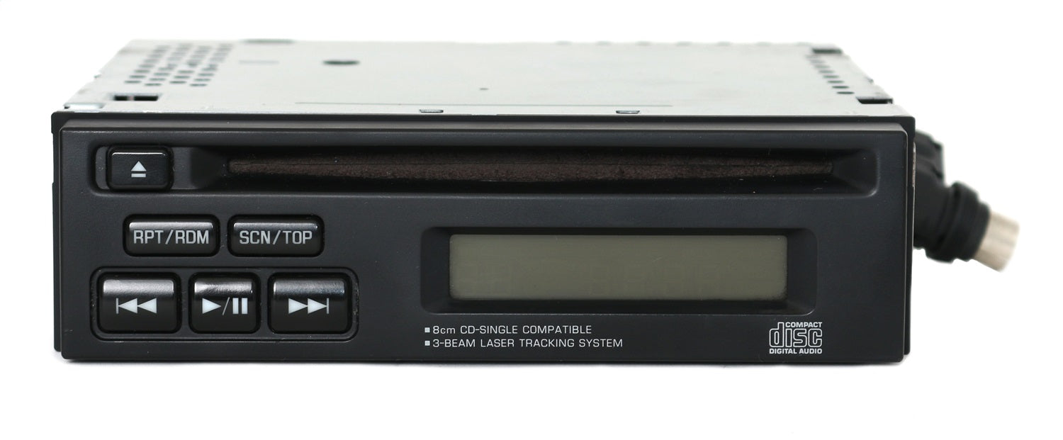 1 Factory Radio 638-57225G-NOA CD Player; Remanufactured; Black; Single Disc; OE Part Number: PF-2100A; 1 Factory Radio 638-57225G-NOA