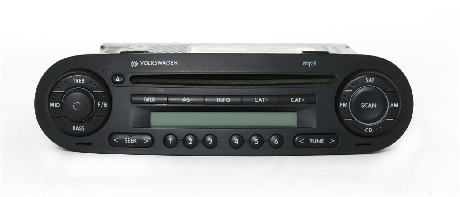 1 Factory Radio 638-58676-NOA AM FM Radio MP3 CD Player; Remanufactured; Black; OE Part Number: 1C0035196CS; 1 Factory Radio 638-58676-NOA