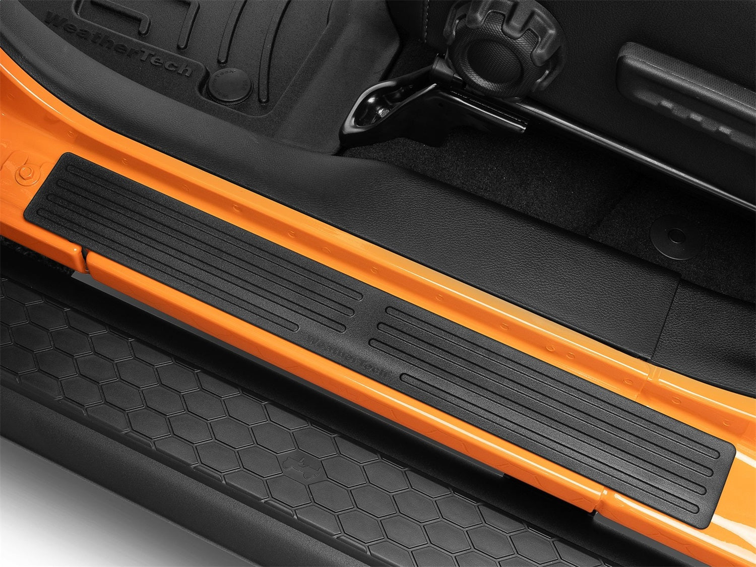 Weathertech ST004K1 Sill Protector; 4 Door Set; Black; Weathertech ST004K1