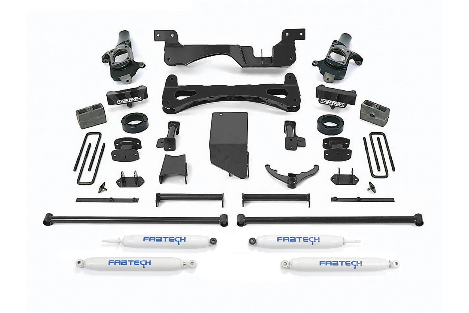Fabtech K1014 Performance Lift System w/Shocks; w/Performance Shocks; 6 in. Lift; Fabtech K1014