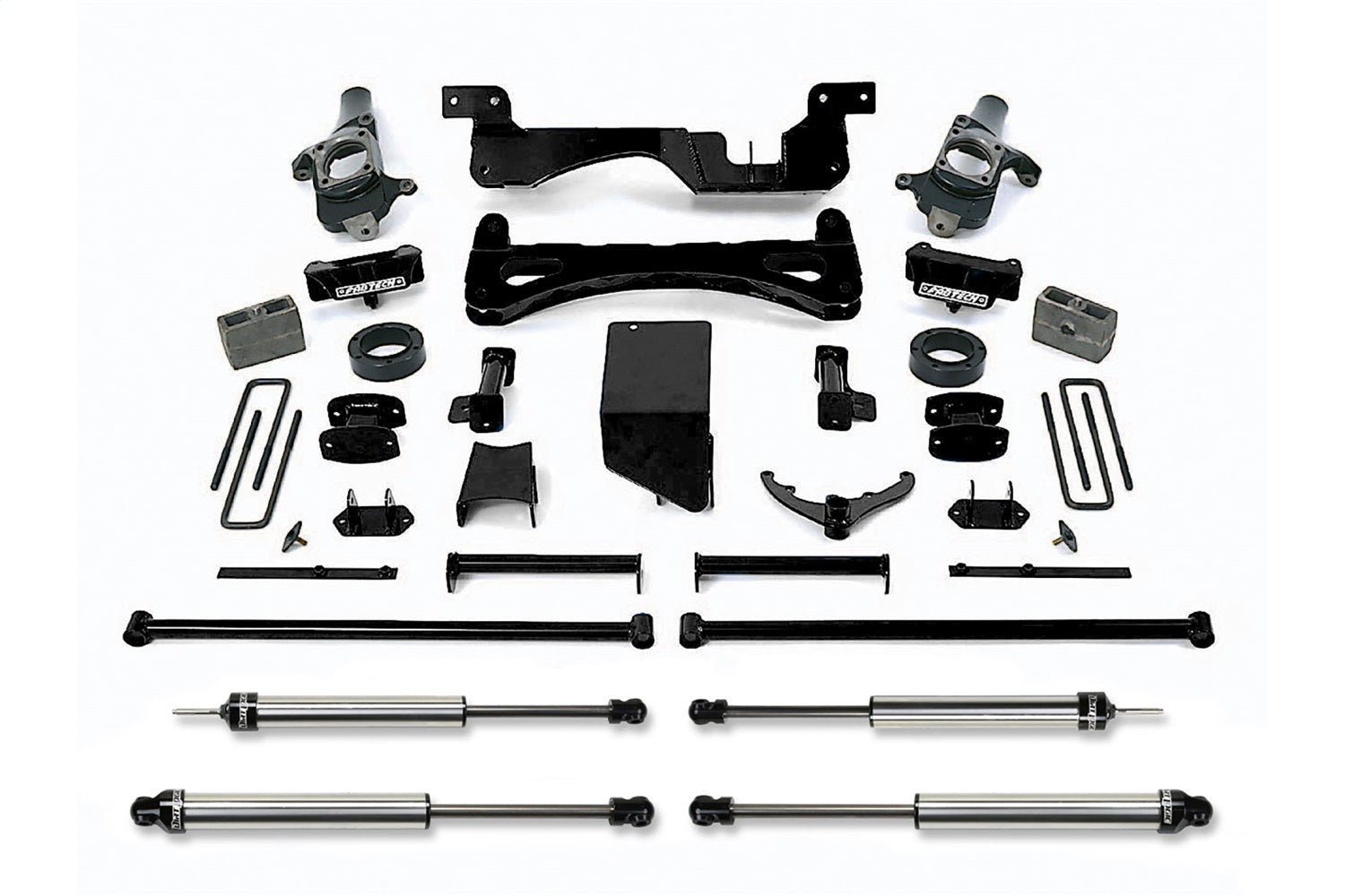 Fabtech K1014DL Performance Lift System w/Shocks; w/DLSS Shocks; 6 in. Lift; Fabtech K1014DL