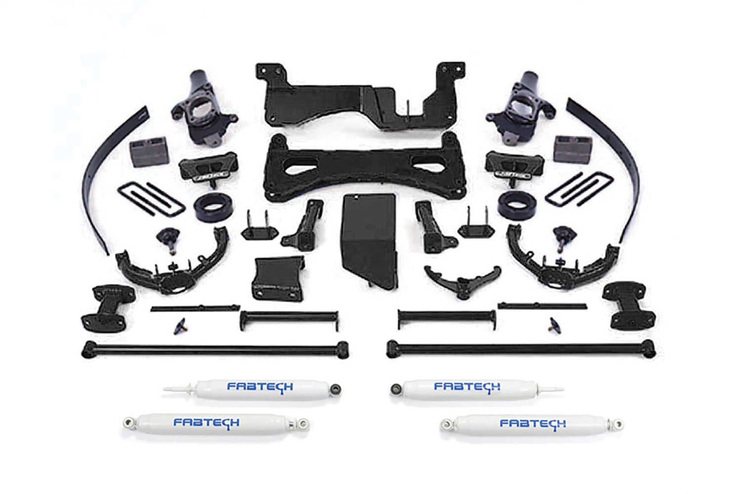 Fabtech K1015 Performance Lift System w/Shocks; w/Performance Shocks; 8 in. Lift; Fabtech K1015