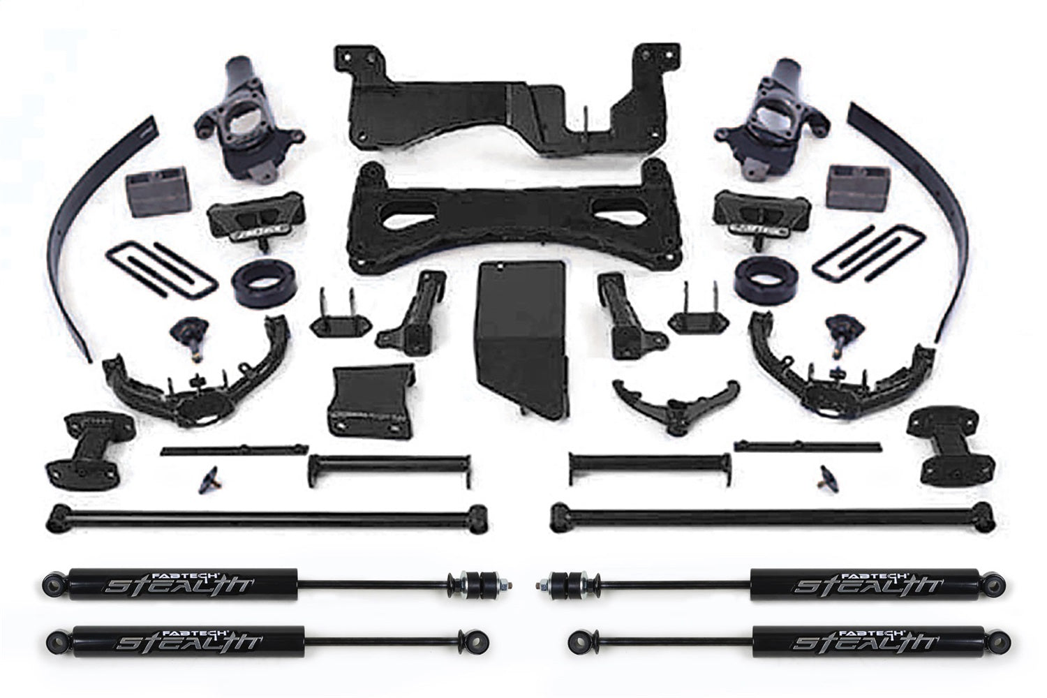 Fabtech K1015M Performance Lift System w/Shocks; w/Stealth Monotube Shocks; 8 in. Lift; Fabtech K1015M