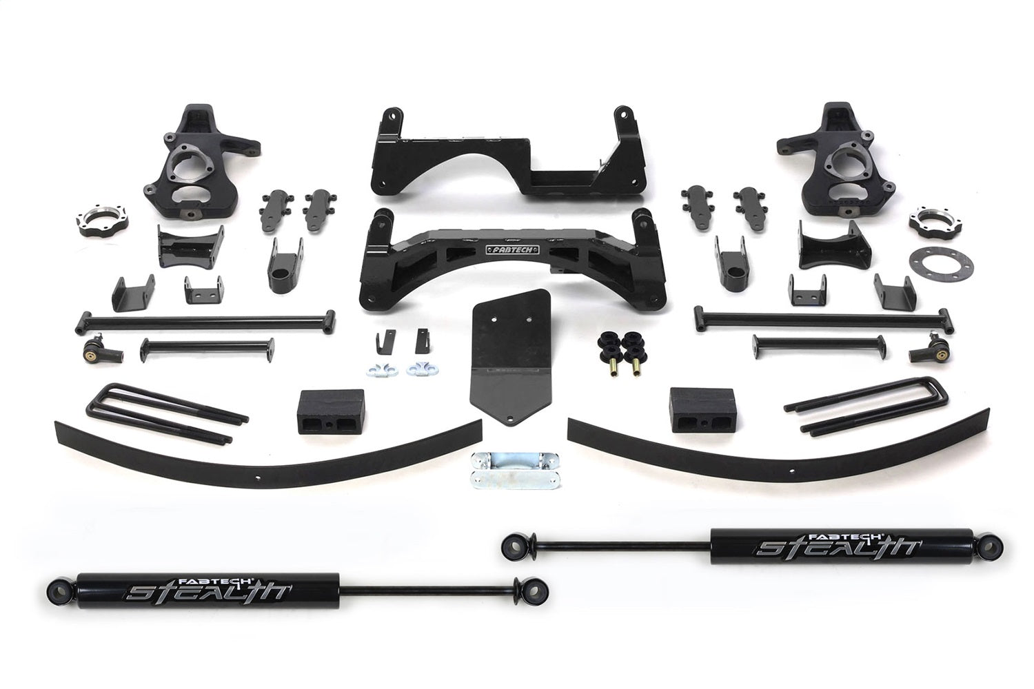 Fabtech K1024M Basic Lift System w/Shocks; w/Stealth Monotube Shocks; 6 in. Lift; Fabtech K1024M