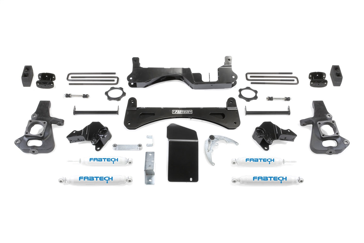 Fabtech K1045 Raised Torsion Suspension Lift System; w/Performance Shocks; 6 in. Lift; Fabtech K1045