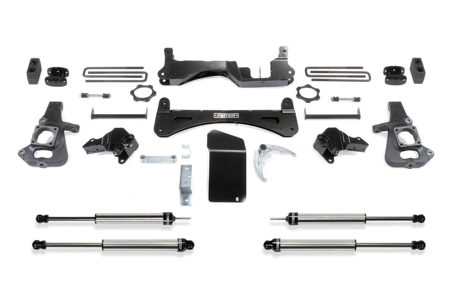 Fabtech K1045DL Raised Torsion Suspension Lift System; w/DLSS Shocks; 6 in. Lift; Fabtech K1045DL