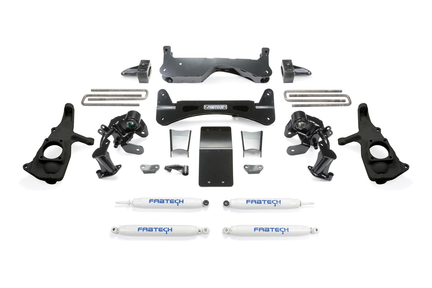 Fabtech K1046 Raised Torsion Suspension Lift System; w/Performance Shocks; 6 in. Lift; Fabtech K1046