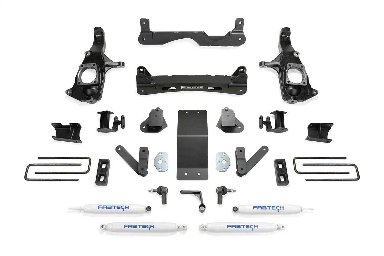 Fabtech K1121 Crossmember Lift System; 4 in. Lift; w/Performance Shocks; Fabtech K1121