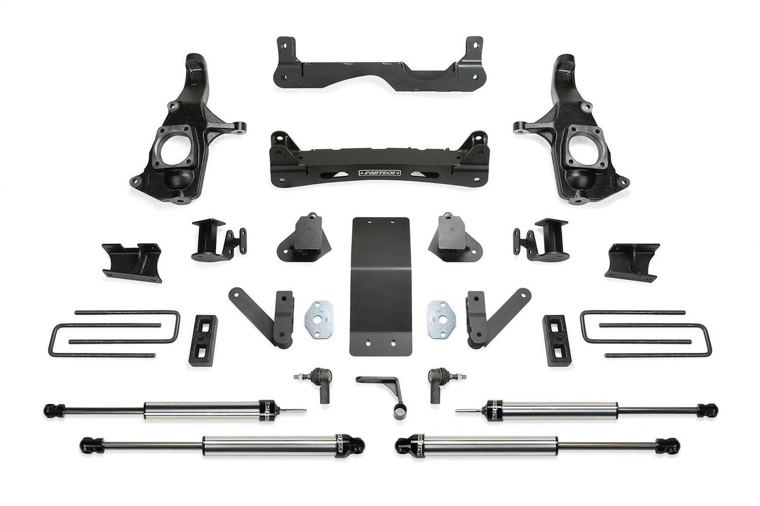 Fabtech K1121DL Crossmember Lift System; 4 in. Lift; w/Dirt Logic 2.25 Shocks; Fabtech K1121DL