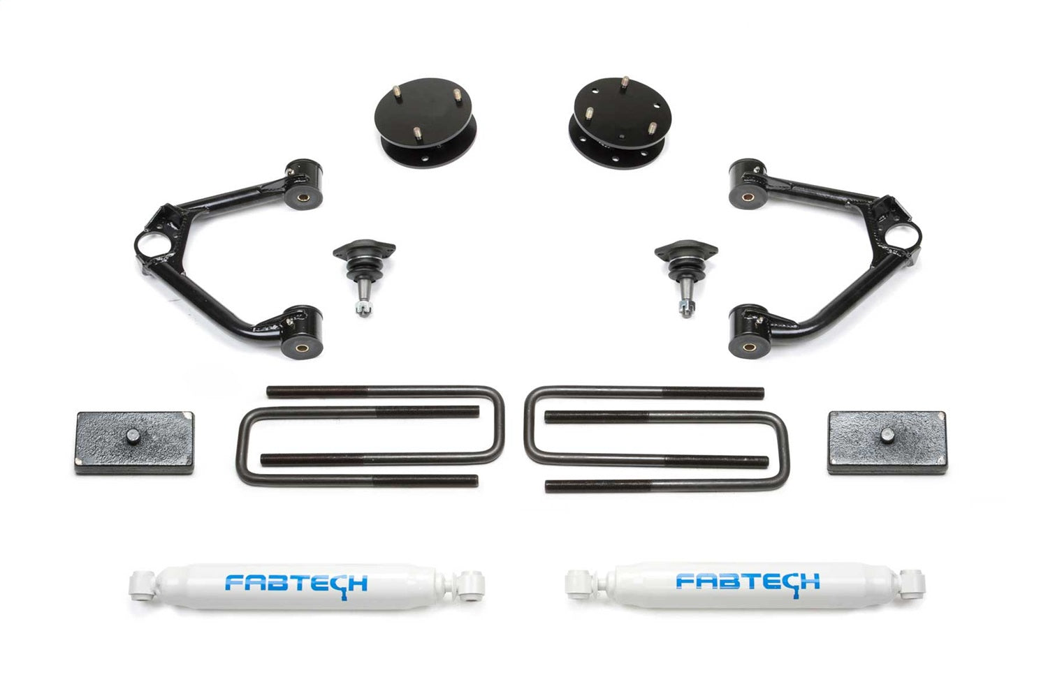 Fabtech K1126 Budget Lift System w/Shock; 3.5 In. Lift; Incl. Performance Shocks; Fabtech K1126
