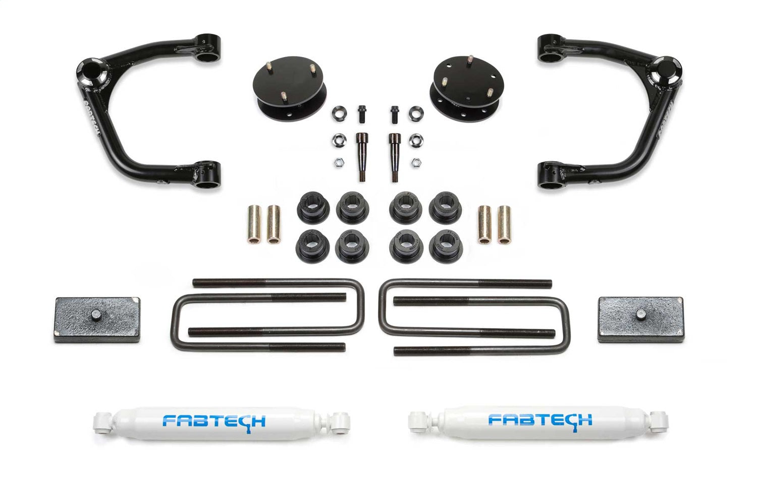 Fabtech K1129 Uniball Lift System w/Shocks; 3.5 In. Lift; Rear; Incl. Performance Shocks; Fabtech K1129