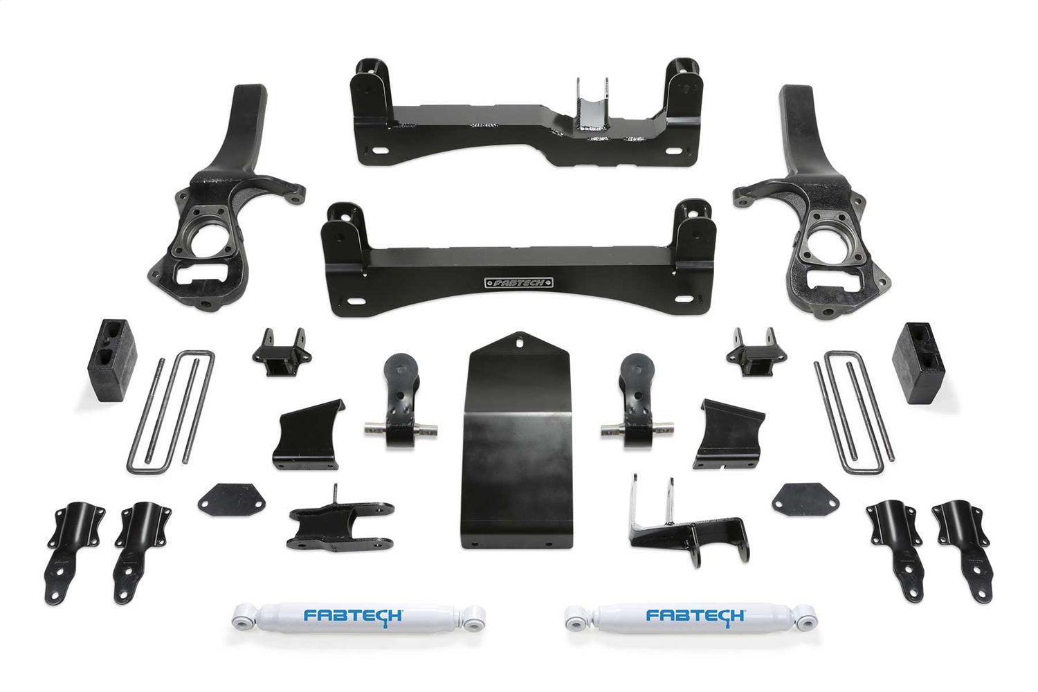 Fabtech K1136 Basic Lift System w/Shocks; 4 in. Lift; w/Rear Performance Shocks; Fabtech K1136