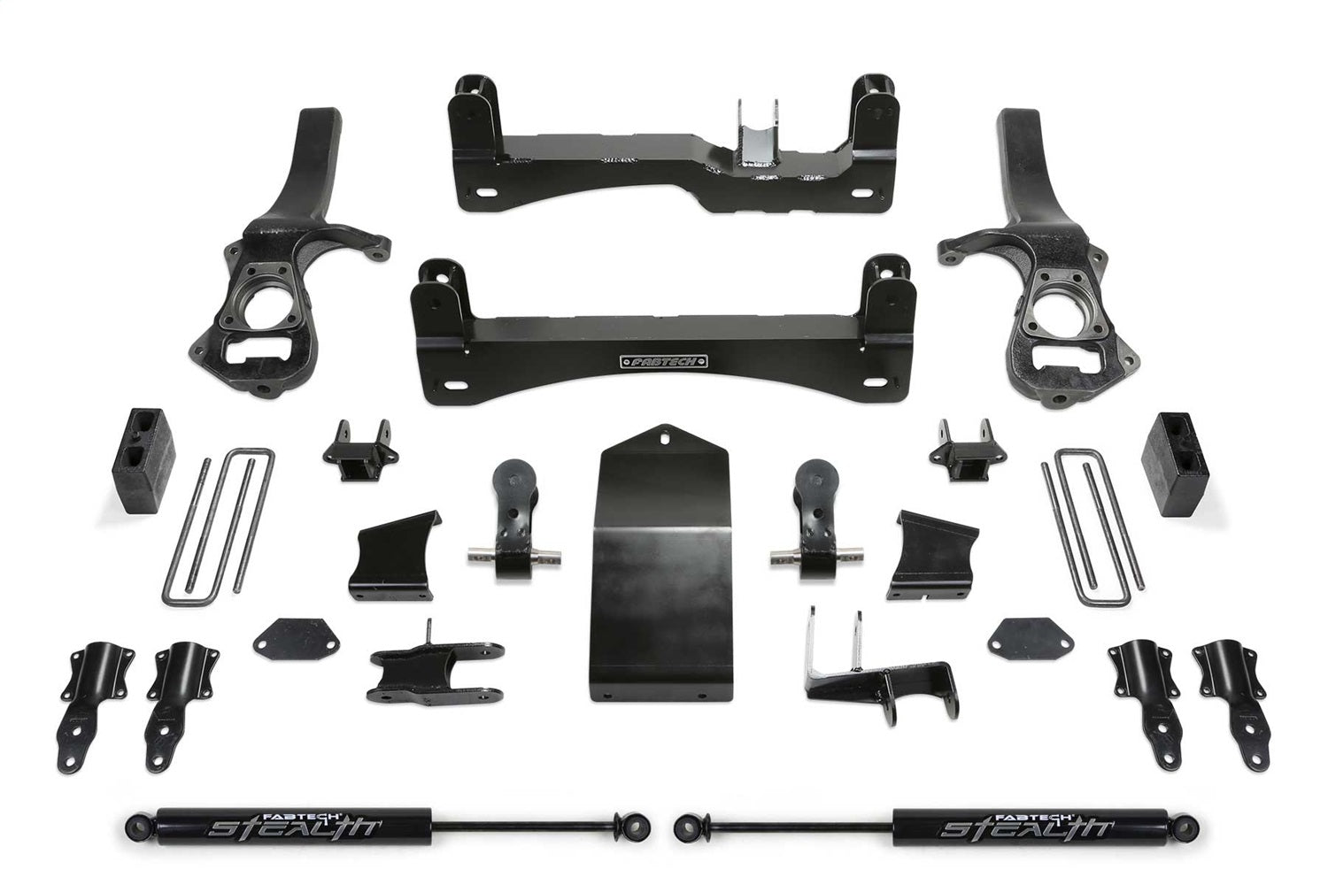 Fabtech K1136M Basic Lift System w/Shocks; 4 in. Lift; w/Rear Stealth Shocks; Fabtech K1136M