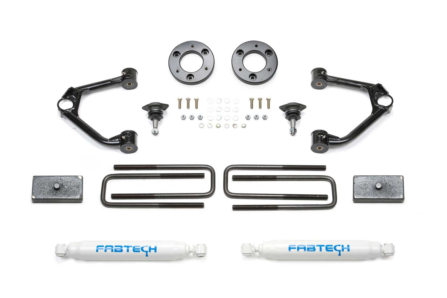 Fabtech K1152 Ball Joint Control Arm Lift System; 1.5 in. Lift; w/Rear Performance Shocks; Fabtech K1152