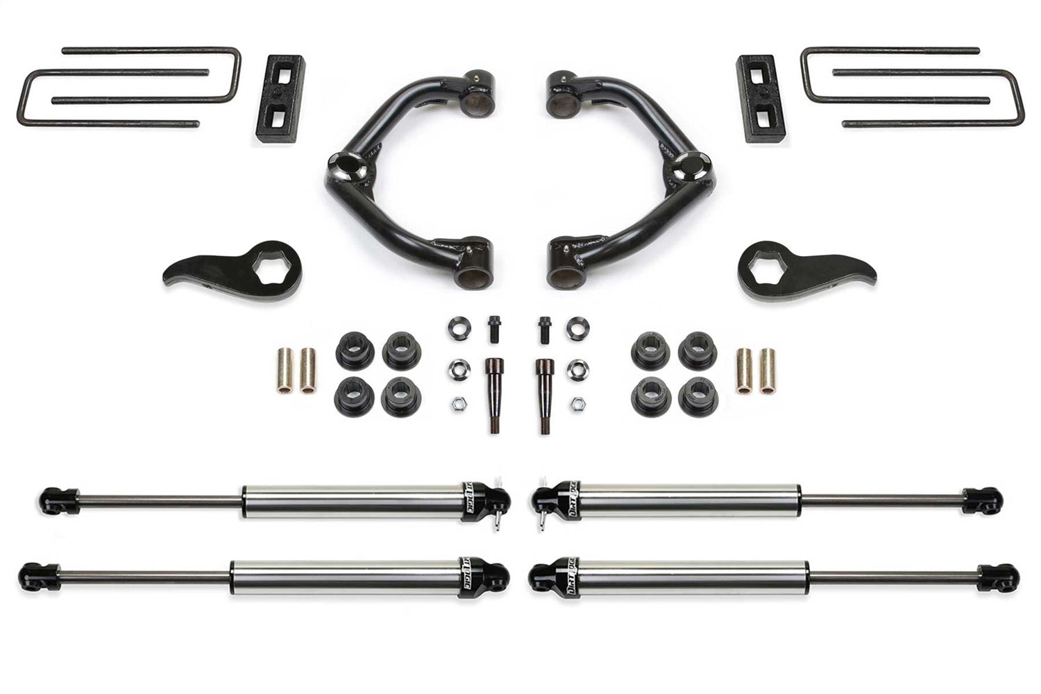 Fabtech K1181DL Uniball UCA Lift System w/Shocks Fabtech K1181DL