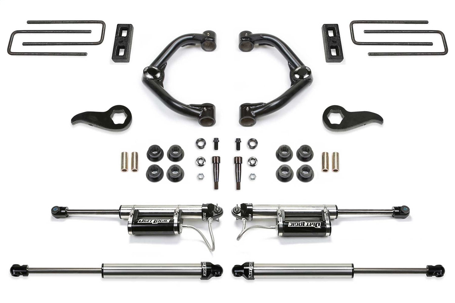 Fabtech K1182DL Uniball UCA Lift System w/Shocks Fabtech K1182DL