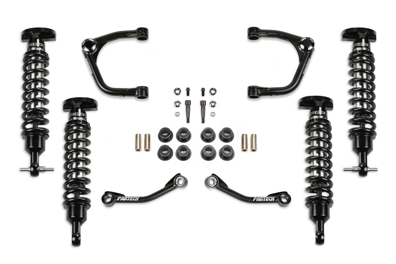 Fabtech K1187DL Uniball UCA Lift System w/Shocks; 3 in. LIft; w/Dirt Logic 2.5 Front/Rear; Fabtech K1187DL
