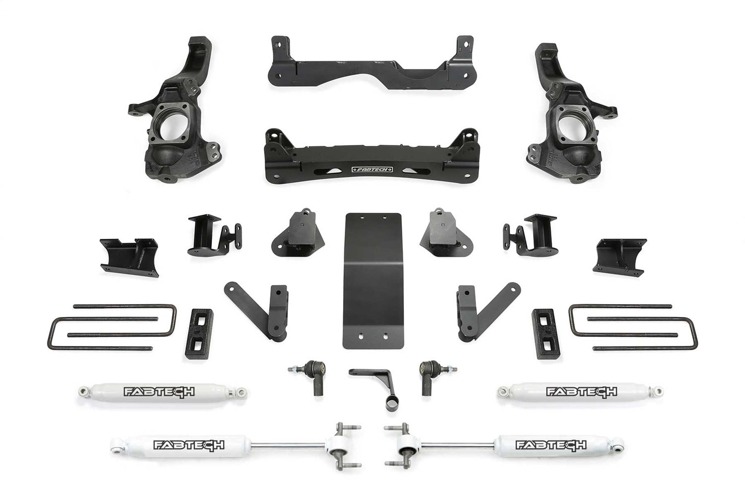 Fabtech K1200 Performance Lift System w/Shocks; 4 in. Lift; Fabtech K1200
