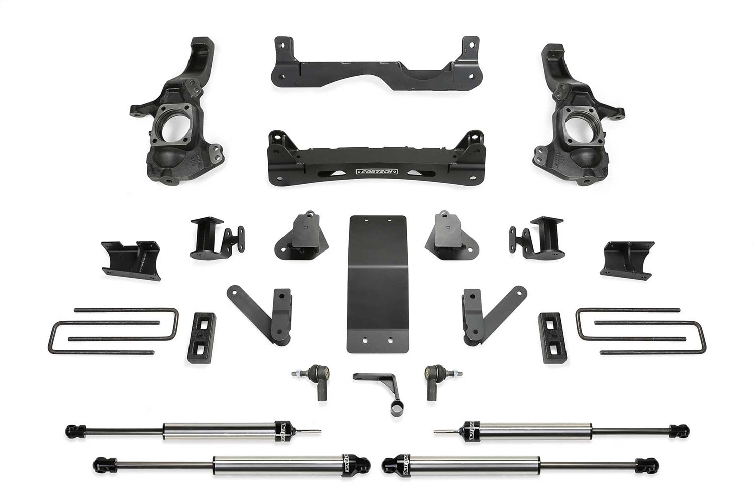 Fabtech K1200DL Performance Lift System w/Shocks; 4 in. Lift; w/Dirt Logic 2.25 Shocks; Fabtech K1200DL