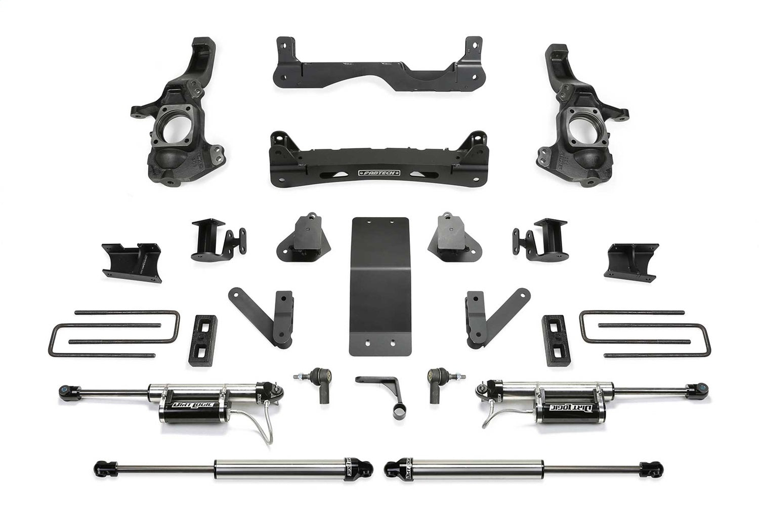 Fabtech K1203DL Performance Lift System w/Shocks; 4 in. Lift; w/Dirt Logic Resi 2.25 Shocks; Fabtech K1203DL