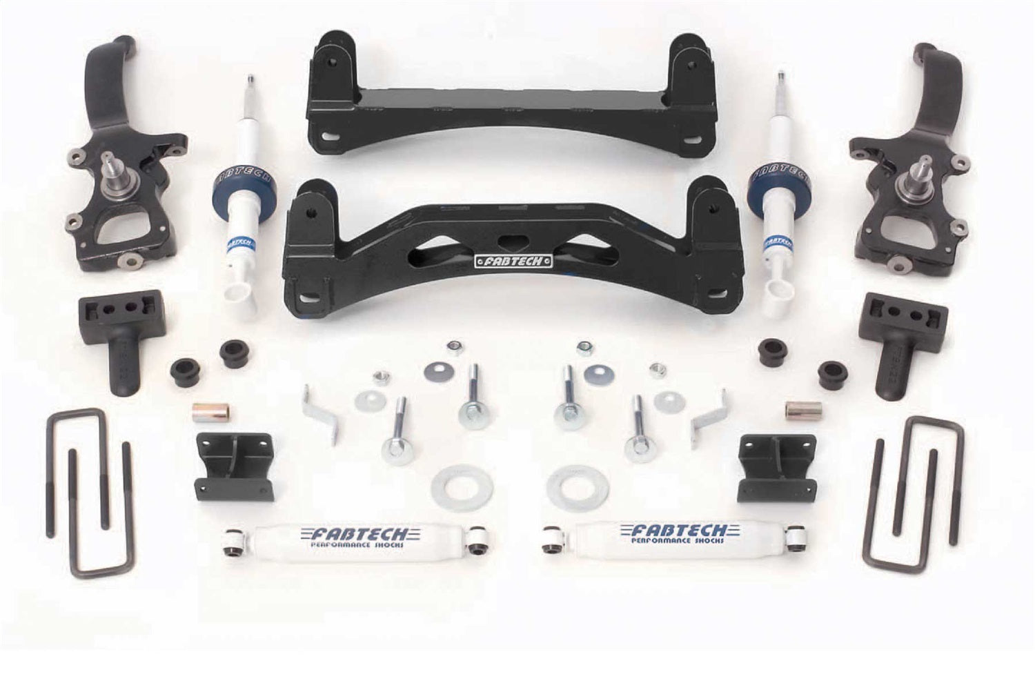 Fabtech K2000 Basic Lift System w/Shocks; w/Performance Shocks; 6 in. Lift; Fabtech K2000