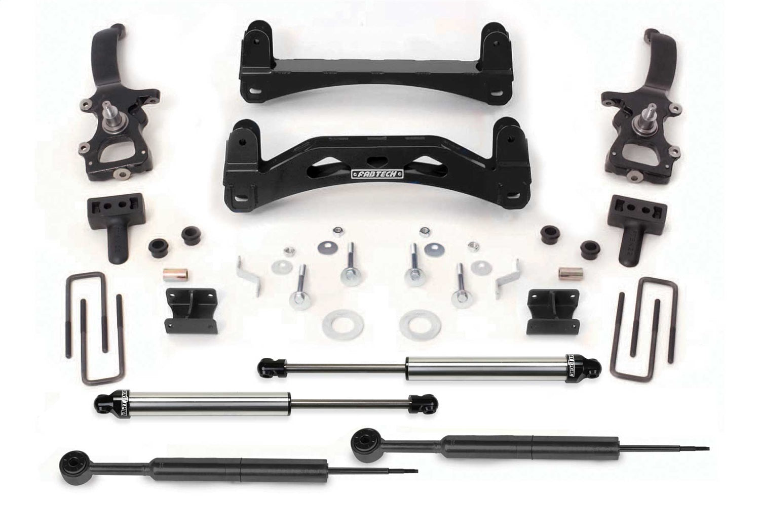 Fabtech K2000DL Basic Lift System w/Shocks; w/DLSS Shocks; 6 in. Lift; Fabtech K2000DL