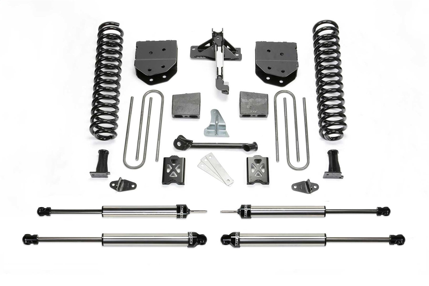 Fabtech K2010DL Basic Lift System w/Shocks; w/DLSS Shocks; 6 in. Lift; Fabtech K2010DL
