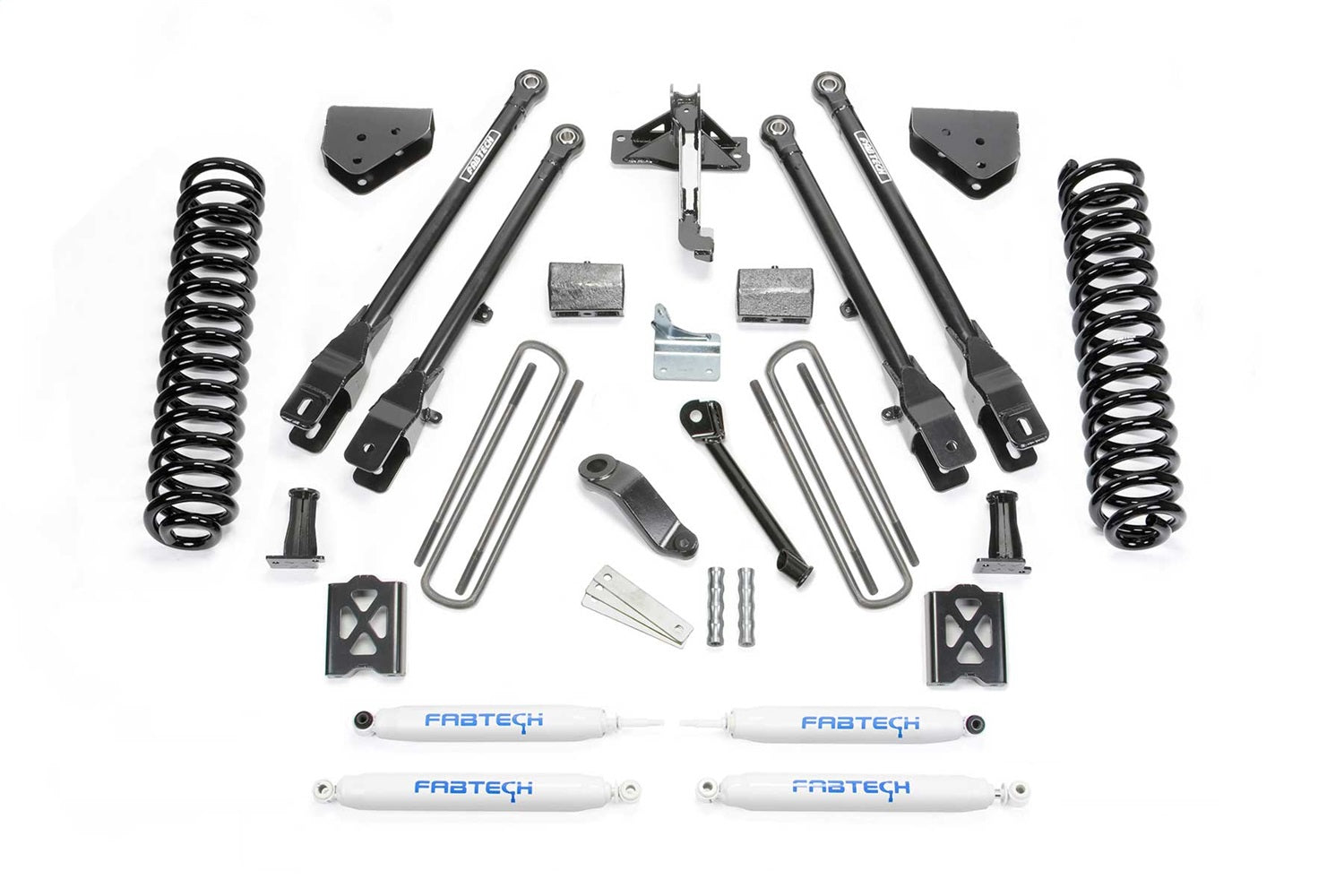 Fabtech K20131 4 Link Lift System; w/Performance Shocks; 6 in. Lift; w/Factory Overload; Fabtech K20131