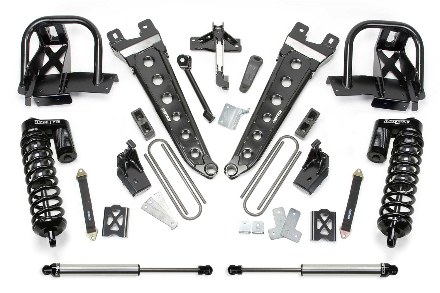 Fabtech K2030DL Radius Arm Lift System; w/DLSS Shocks; 6 in. Lift; Fabtech K2030DL