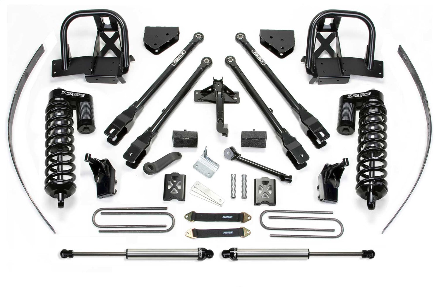 Fabtech K20361DL 4 Link Lift System; w/DLSS Shocks; 8 in. Lift; w/Factory Overload; Fabtech K20361DL