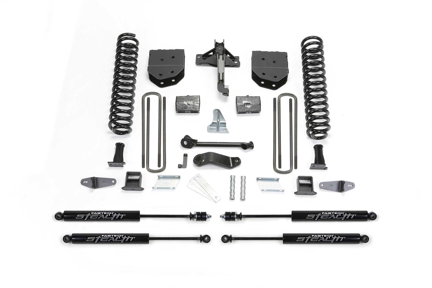 Fabtech K2050M Basic Lift System w/Shocks; w/Stealth Monotube Shocks; 6 in. Lift; Fabtech K2050M