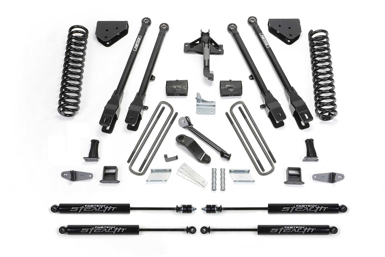Fabtech K2054M 4 Link Lift System; w/Stealth Monotube Shocks; 6 in. Lift; Fabtech K2054M