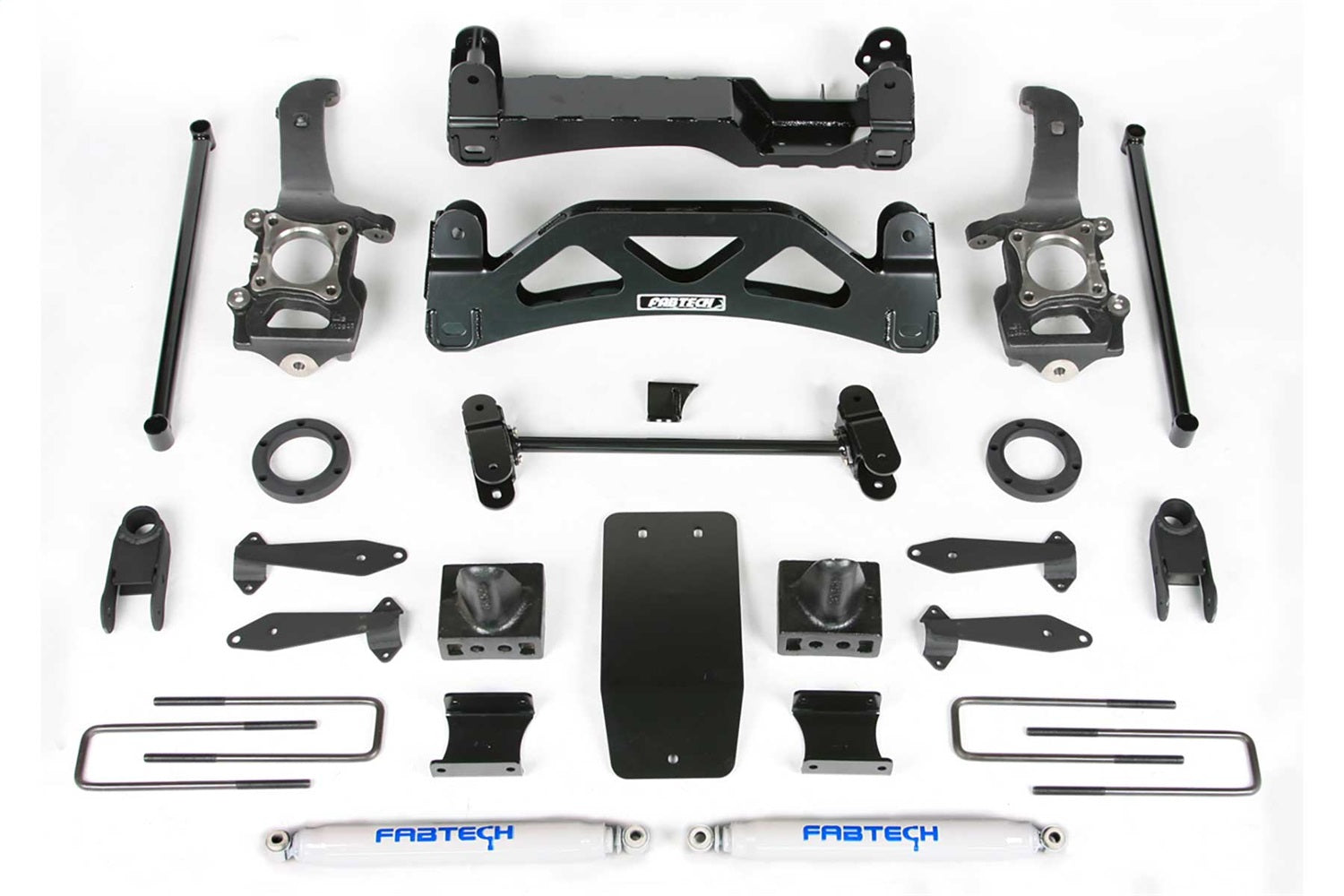 Fabtech K2116 Basic Lift System w/Shocks; w/Performance Shocks; 6 in. Lift; Fabtech K2116