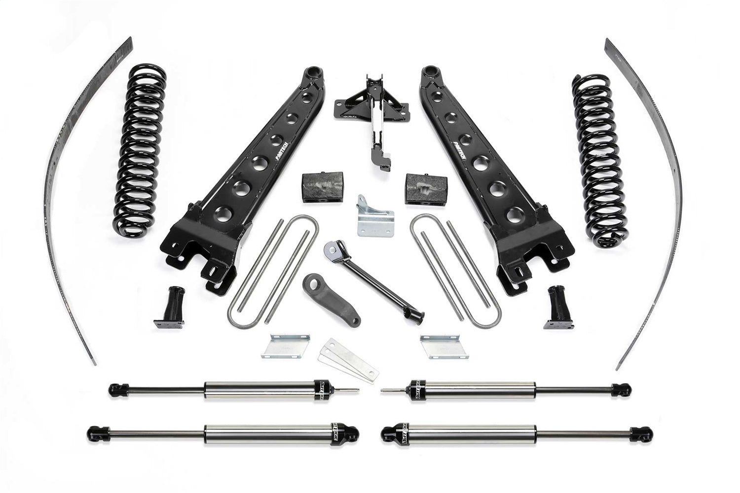 Fabtech K2123DL Radius Arm Lift System; w/DLSS Shocks; 8 in. Lift; w/o Factory Overload; Fabtech K2123DL