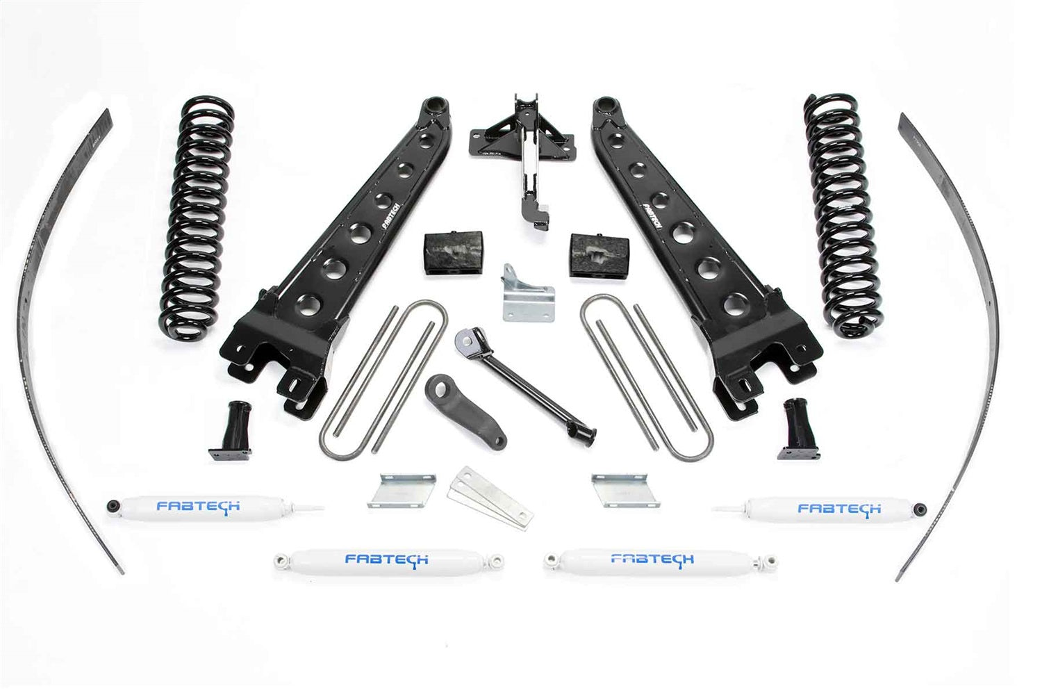 Fabtech K2124 Radius Arm Lift System; w/Performance Shocks; 8 in. Lift; w/Factory Overload; Fabtech K2124