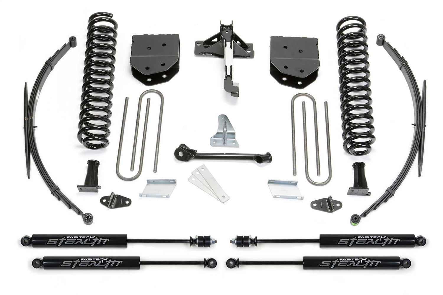 Fabtech K2127M Basic Lift System w/Shocks; w/Stealth Monotube Shocks; 8 in. Lift; Fabtech K2127M