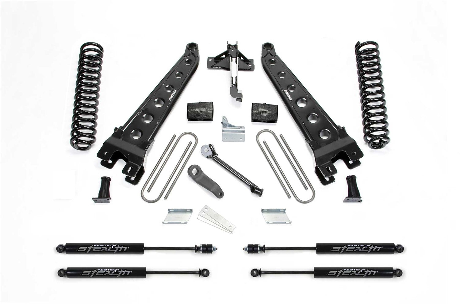 Fabtech K2131M Radius Arm Lift System; w/Stealth Monotube Shocks; 6 in. Lift; Fabtech K2131M