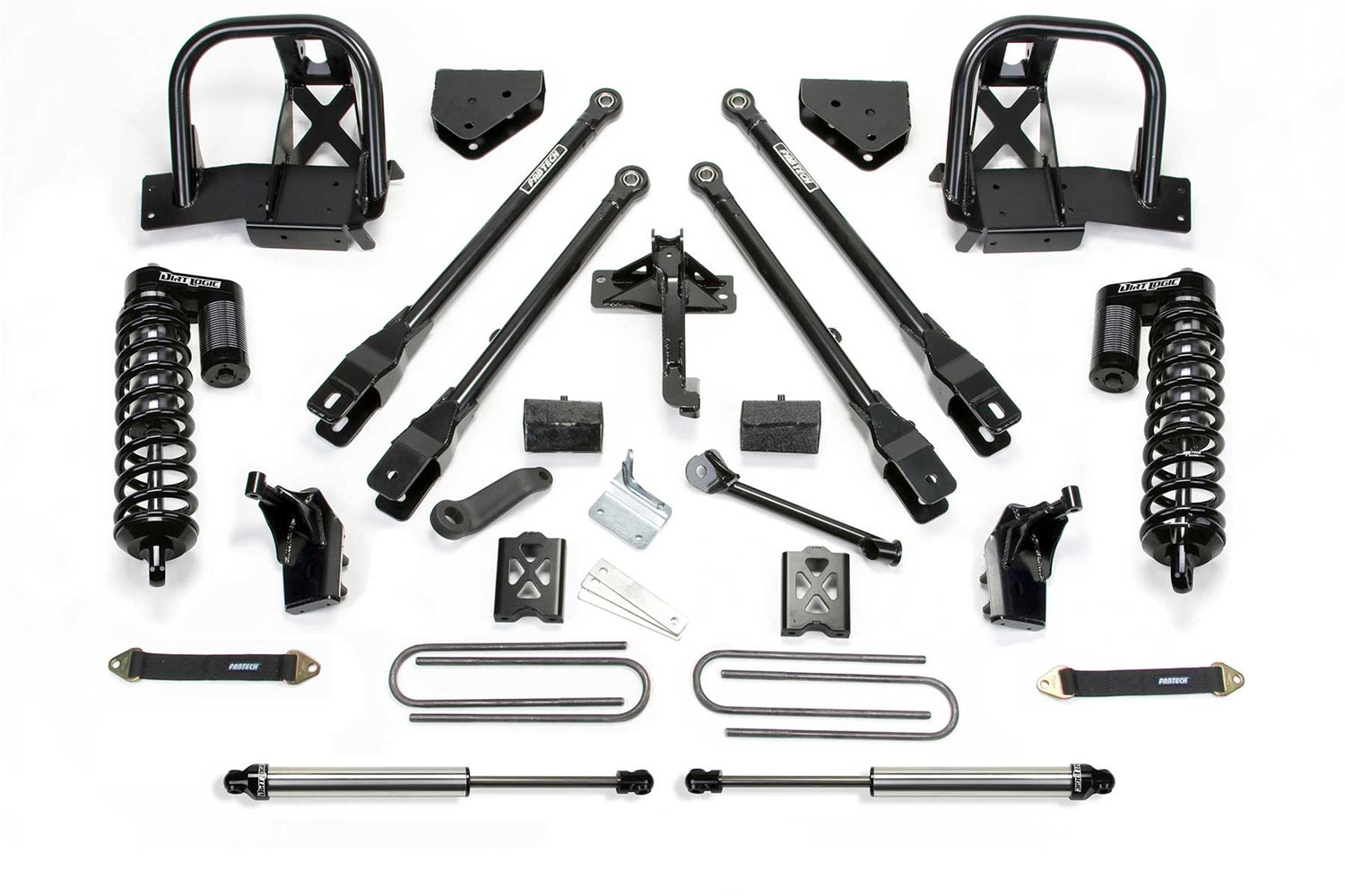 Fabtech K2138DL 4 Link Lift System; w/DLSS Shocks; 6 in. Lift; 4.0 Coilovers; Fabtech K2138DL