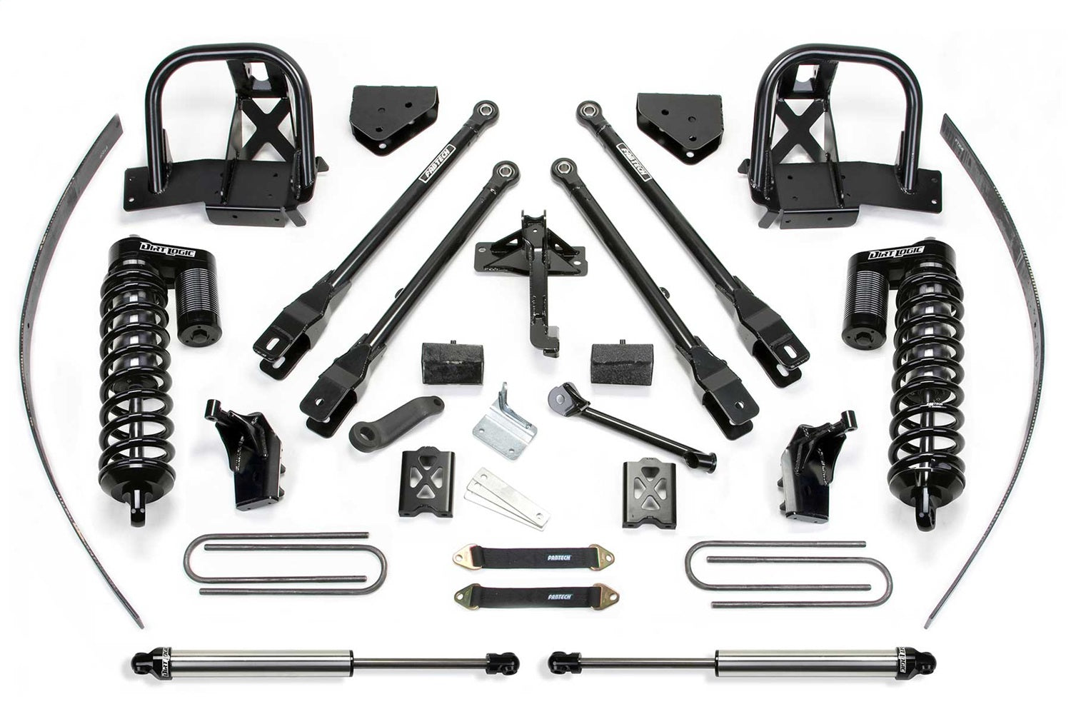 Fabtech K2141DL 4 Link Lift System; w/DLSS Shocks; 8 in. Lift; w/o Factory Overload; Fabtech K2141DL